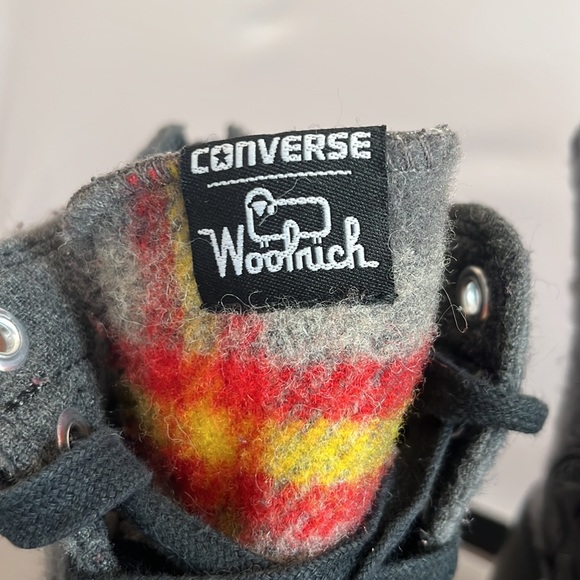 Converse All Star Chuck Taylor Woolrich Hi Top plaid sneakers women’s size 7.5 - Picture 2 of 8